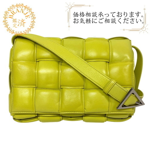 ボッテガヴェネタ BOTTEGAVENETA ショルダーバッグ イントレチャート パデットカセット イエロー