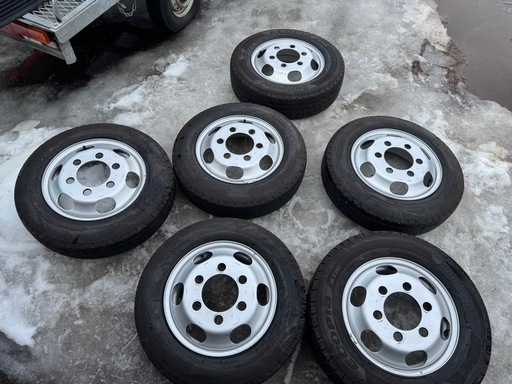 トヨタ カムロード ダブル用6輪 15×5JPCD184＋96 6本セット ホイール付き