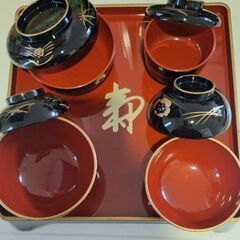 【譲ります】お食い初め膳(女の子用)　外箱付