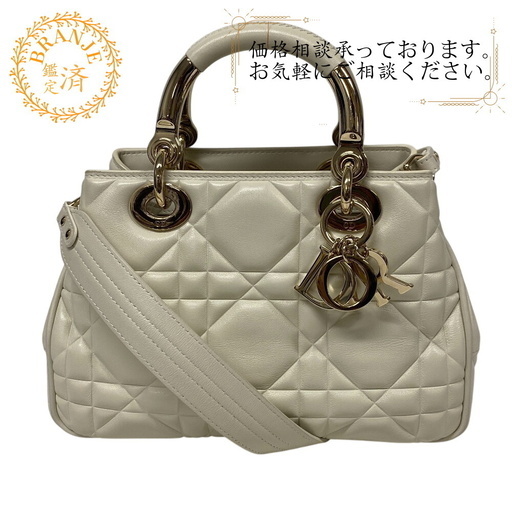 クリスチャンディオール Christian Dior ハンドバッグ カナージュ レディ 2WAYハンドバッグ M0699OVJX ホワイト