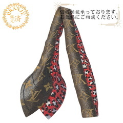 ルイヴィトン LOUIS VUITTON スカーフ モノグラム ヒョウ柄 ツイリー