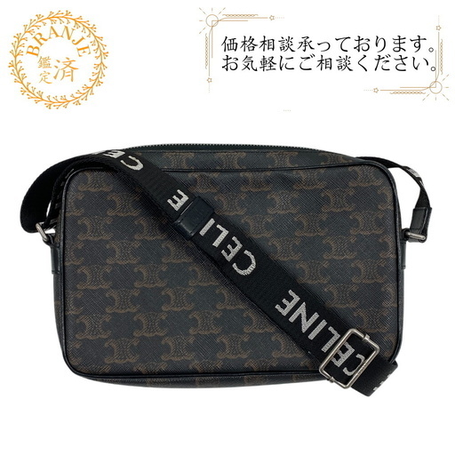 セリーヌ CELINE メッセンジャーバッグ トリオンフ ミディアム ブラック