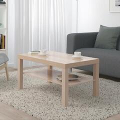 【無料】IKEA コーヒーテーブル ホワイトステインオーク調