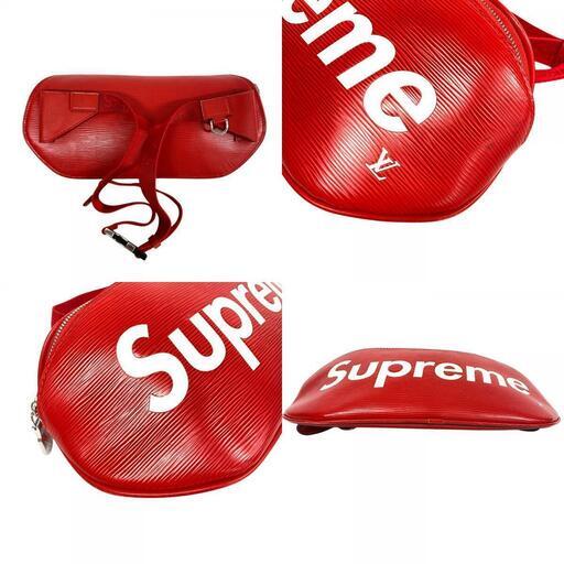 ルイヴィトン × シュプリーム】エピ バムバッグM53418レッド