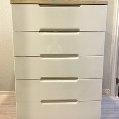 【キャンセル待ち】アイリスオーヤマ　チェスト 5段 収納ボックス タンス ウッドトップチェストの画像
