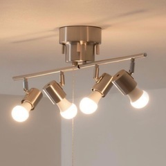 【美品】LEDシーリングライト 4灯 E26 調光調色 リモコン...