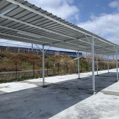 オーニング、小屋、車庫、自転車庫、鉄骨構造オーニング、仮設オーニング、バイク庫，鉄骨倉庫格安の画像