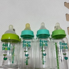 ビーンスターク　哺乳瓶　4本セット　替えニップル付き（新品未開封品）の画像