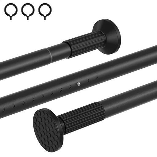チチロバ つっぱり棒 黒 強力 突っ張り棒 直径32mm 幅130~280cm