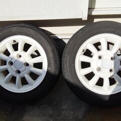 スズキアルトラパン純正ホワイトホイールの画像