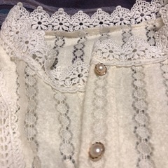 白レース春ブラウス一回着用の画像