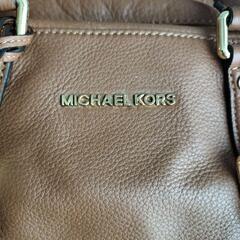 MICHAEL KORS ブラウンレザーショルダーバッグ　2WAY　ハンドバッグの画像