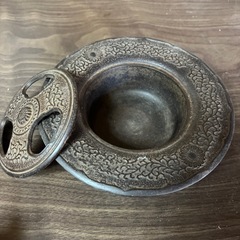 骨董品　華道用　茶器🤎鉄製の画像