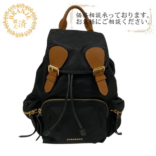 トーマスバーバリー THOMAS BURBERRY リュック・デイパック ロゴ ブラック