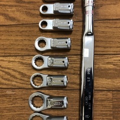 アサヒツールズ ヘッド交換式 トルクレンチ メガネヘッド 8ピース
