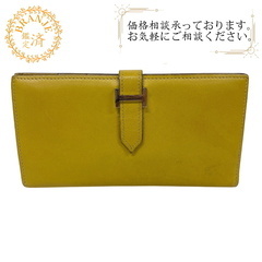 エルメス HERMES 二つ折り財布 ボックススカーフ ベアン ...