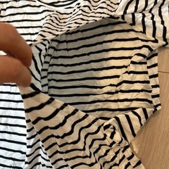 【ほぼ未使用】犬印本舗　マタニティ　授乳　トップス　半袖　ボーダーの画像