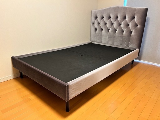 【3/16処分!!】Francfranc　セミダブルベッド　グレー