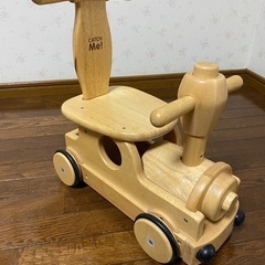 おもちゃ　木製 手押し車