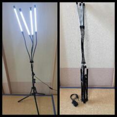 ☑︎ご成約済み■植物育成ライト■LED スタンド4灯 タイマー ...