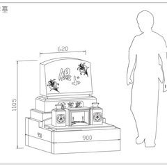 新品【シンプル洋墓×インド産黒御影石】高級感ある黒石洋墓 66万円（税込・設置 文字彫り 込 ）01の画像