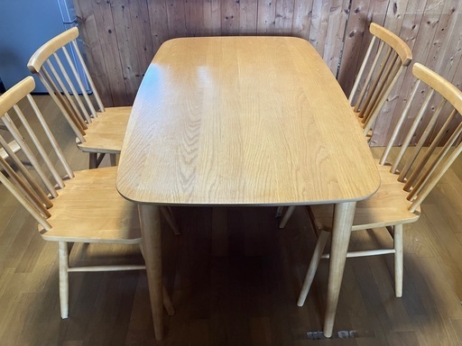 【決まりました】ニトリ　ダイニングテーブル　椅子５点セット