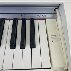 【ジャンク品】Privia デジタルピアノ ホワイト 3ペダル PX-735の画像