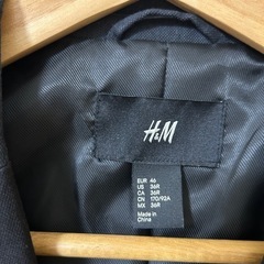 【ほぼ未使用】H&M テーラードジャケット ブラック メンズ おしゃれの画像