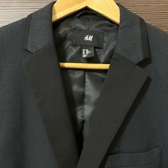 【ほぼ未使用】H&M テーラードジャケット ブラック メンズ おしゃれの画像