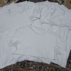 【まだ受付中】中古 綿100％白Tシャツ 掃除や作業着に如何でし...