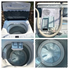 【受付終了】【23区近隣配送設置無料 】 H063 Haier 2021年製 全自動洗濯機 5.5kg コンパクト   の画像