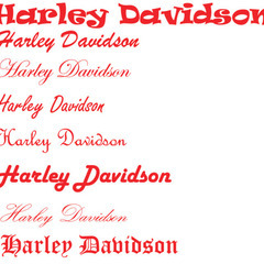 Harley-Davidson　カッティングステッカーオーダー　ロゴ・文字の画像