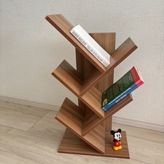 〖新品〗ツリー型 ブックシェルフ 5段 本棚 おしゃれ 北欧 インテリア の画像