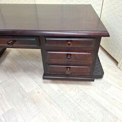 神居民芸 家具　座机 文机 デスク ローデスク 書斎 机 中古の画像