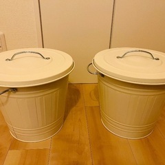 IKEA 蓋付きバケツ 2つセット