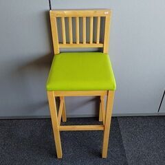 クオン　座面ビニール張り　木製ダイニングハイチェア　居酒屋イス　『中古美品』複数入荷！の画像