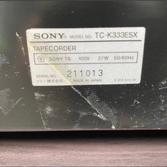 SONY カセットデッキ　TC-K333ESX 通電確認濟の画像