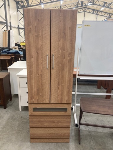 【KJ079】美品 クローゼット ワードローブ スリム収納　衣装ケース　引き出し 大川家具 検)一人暮らし 家具 収納 ダイニング リビング キッチン 冷蔵庫 洗濯機 テーブル ラック レンジ キャビネット ソファ