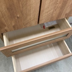 【KJ079】中古美品 クローゼット ワードローブ スリム収納　衣装ケース　引き出し 大川家具　検)一人暮らし 家具 収納 ダイニング リビング キッチン 冷蔵庫 洗濯機 テーブル ラック レンジ キャビネット ソファの画像
