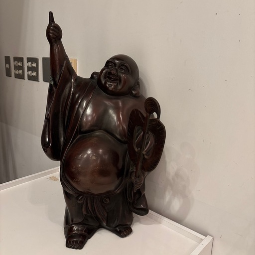 【布袋様 置物】 金属製 縁起物 七福神 オブジェ 金属工芸品