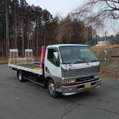 ★車検付，キャンター積載車メッキパーツカスタム多数・FE-632...