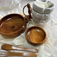 木製サラダボールセット　サーバーつき