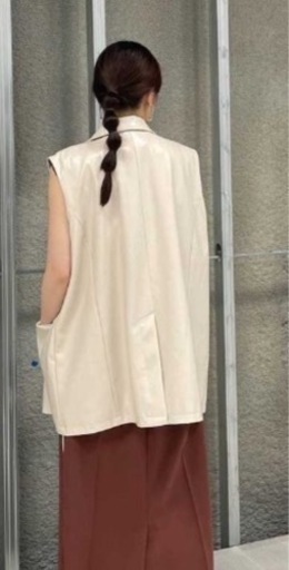 CRASH SYNTHETIC LEATHER N/S JACKET アイボリー