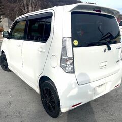 【お手続カンタン】月々格安の「自社ローン＆リース」でワゴンRをGET🚗　☆保証人不要☆ 商品内容をご確認ください↓↓↓　ブラックでも、きちんとした"人並み"の車が手に入る😉 ★車検２年付き★ワゴンRスティングレーT　4WD　修復歴なし　人気のパールの画像