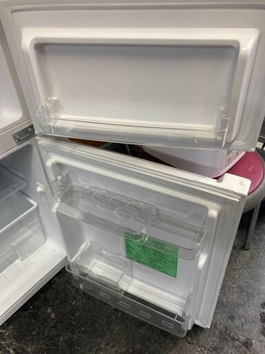 ☆中古￥7,500！YAMADA　87㍑2ドア冷蔵庫　家電　2020年製　YRZ-C09H1型　幅48㎝ｘ奥行51㎝ｘ高さ85㎝　【B