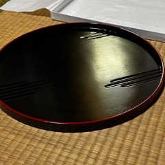 お話中　越前塗　お盆　の画像