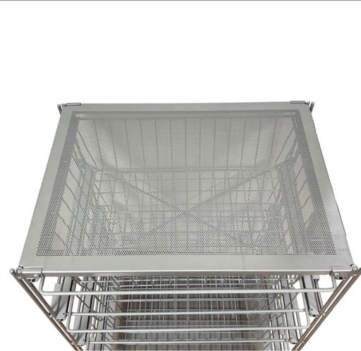 無印良品 スチールユニットシェルフ 旧型 パンチング天板 キャスター付き 無印良品 スチールユニットシェルフ 旧型 パンチング天板 キャスター付き