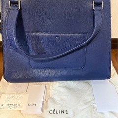 セリーヌ CELINE セーズミニ16 197984 ブルー・ゴールド金具