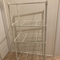 4段スチールラック　白