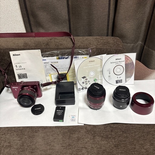 【美品】Nikon 1 J3 レッド ミラーレス一眼カメラ